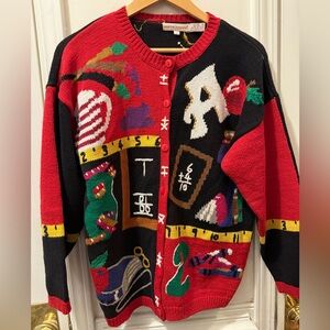 New Vintage Lauren Hansen "Classroom” Teacher Cardigan